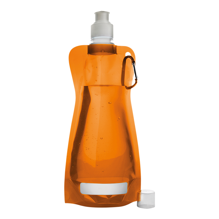 420ml Foldable Water Bottle with Carabiner Clip