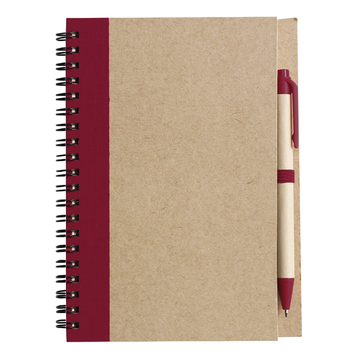 Recycled Spiral Notebook and Pen